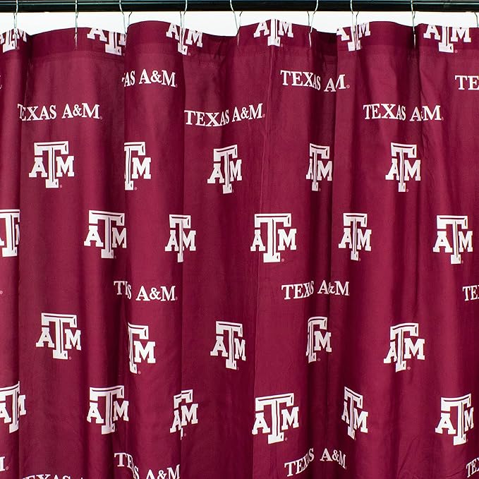 Everything Comfy Texas A&M Aggies Bright and Colorful Shower Curtain Cover