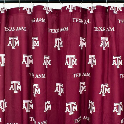 Everything Comfy Texas A&M Aggies Bright and Colorful Shower Curtain Cover