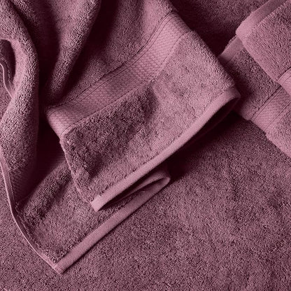 SUPERIOR Egyptian Cotton Ultra Plush & Absorbent, 6 Piece Set, Plum | Quick Dry, Soft Luxury Towel Set, Bath Essentials, Guest Bath, Spa, 2 Bath, 2 Hand, 2 Face Towels, Madeline Towels