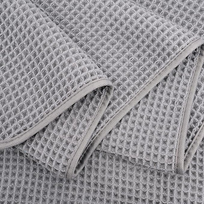 POLYTE 430 GSM Poly Blend Microfiber Quick Dry Waffle Bath Towel, 30x60 in | 4 Pack, Oversize, Lint Free, Body Towel