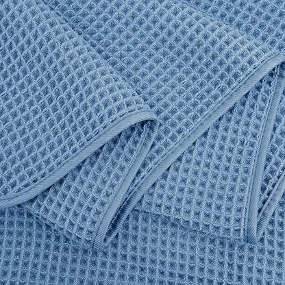 POLYTE 430 GSM Poly Blend Microfiber Quick Dry Waffle Bath Towel, 30x60 in | 4 Pack, Oversize, Lint Free, Body Towel