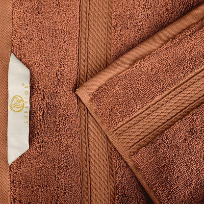 Superior Egyptian Cotton Plush & Absorbent, Face Towel Set of 6, Rust | Quick Dry, Soft Luxury Towel Set, Bath Essentials for Bathroom, Guest Bath, Spa, 2 Piece Face, Madeline Towels