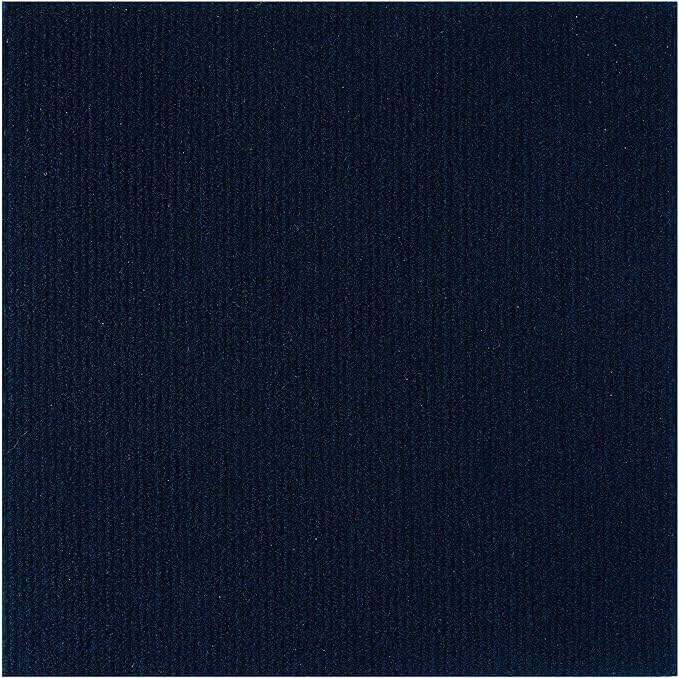 Nexus Self Adhesive 12-Inch Carpet Floor Tiles, 12 Tiles - 12" x 12", Navy Blue - Peel & Stick, DIY Flooring for Kitchen, Dining Room, Bedrooms & Bathrooms by Achim Home Decor