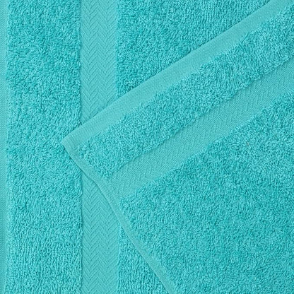 Superior 24-Piece Cotton Face Towel/Washcloth Set, Small Towels for Facial, Spa, Resort, Quick Wash, Gym, Resort, Bathroom Essentials, Master/Guest Bath Decor, Soft, Franklin Collection, Turquoise