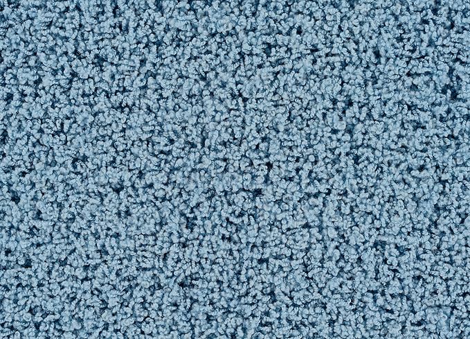 Garland Rug Jazz Nylon Washable 5 Piece Set (Lid, Contour,3 Mats) Basin Blue Bath Rugs Soft, Absorbent, and Stylish for Your Bathroom