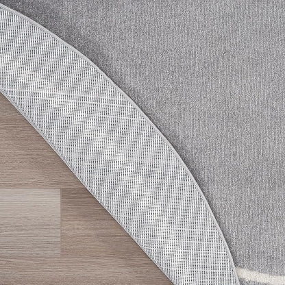 Nourison Home Nourison Essentials Grey Ivory 8' x Round Area Rug - Easy Clean, Non Shedding, Bed Room, Living Room, Dining Room, Kitchen (8' x Round)