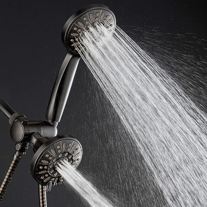 AquaDance Oil Rubbed Bronze Premium High Pressure 48 3-Way Combo for The Best of Both Worlds – Enjoy Luxurious Rain Head and 6-Setting Hand Held Shower Separately or Together | Enjoy Two 6-Setting Rain & Hand Showerheads Separately or Together for the ...