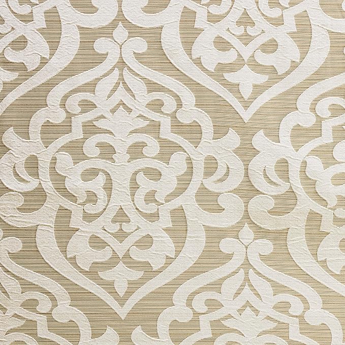 Madison Park Fabric Damask Medallion Shower Curtain, 72"x72" Tan/Ivory | Luxe Textured Jacquard, Machine Washable Modern Home Bathroom Decor, Bathtub Privacy Screen