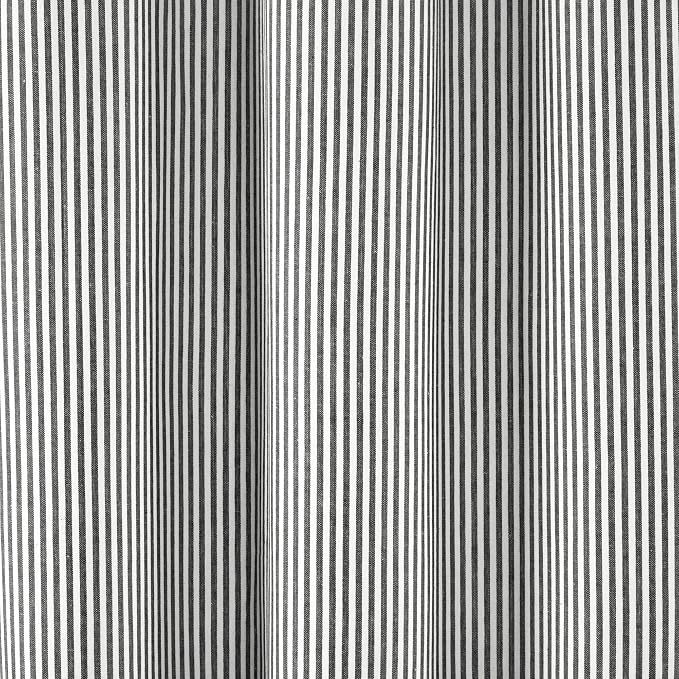 Lush Decor Farmhouse Vintage Stripe Yarn Dyed Cotton Blend Shower Curtain Single 72" W x 72" L Navy - Striped Shower Curtains for Bathroom