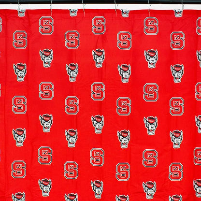 Everything Comfy North Carolina State Wolfpack Bright and Colorful Shower Curtain Cover, 70" x 72"