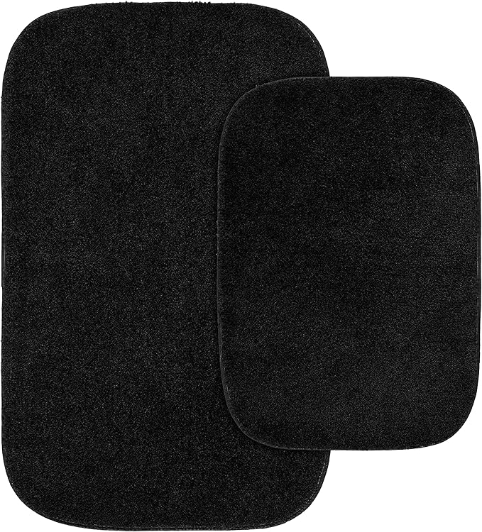 Garland Rug Traditional Bath Rug Set, 2-Piece Set, Black