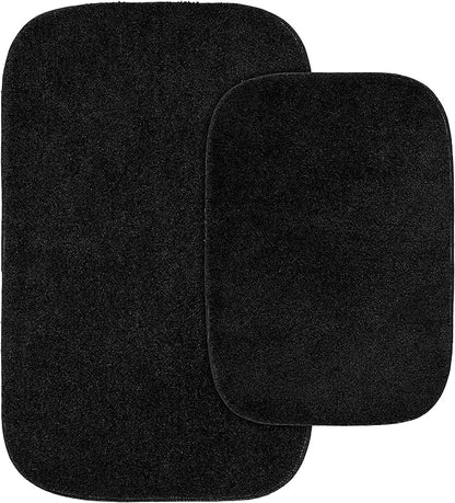 Garland Rug Traditional Bath Rug Set, 2-Piece Set, Black