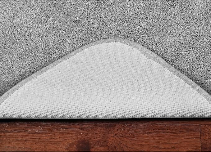 Garland Rug Traditional Nylon Washable Platinum Gray 2 Bath Rugs (21" X 34", 22" X 60") - Soft, Absorbent, and Stylish for Your Bathroom