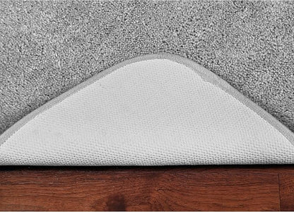 Garland Rug Traditional Nylon Washable Platinum Gray 2 Bath Rugs (21" X 34", 22" X 60") - Soft, Absorbent, and Stylish for Your Bathroom