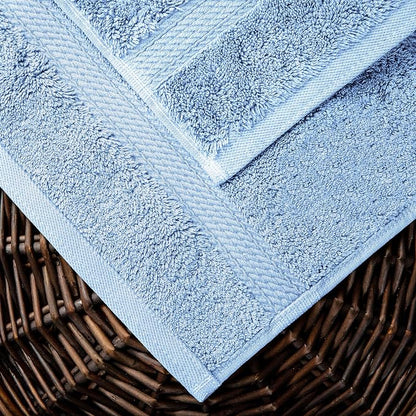 SUPERIOR Egyptian Cotton Ultra Plush & Absorbent, 10 Piece Set, Light Blue | Quick Dry, Soft Luxury Towel Set, Bath Essentials, Guest Bath, Spa, 2 Bath, 4 Hand, 4 Face Towels, Madeline Towels