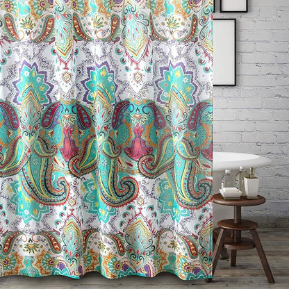 Greenland Home Fashions Fabric Sensations Shower Curtain, Stylish Bathroom Decor, Machine Washable, 72 inches x 72 inches, Nirvana