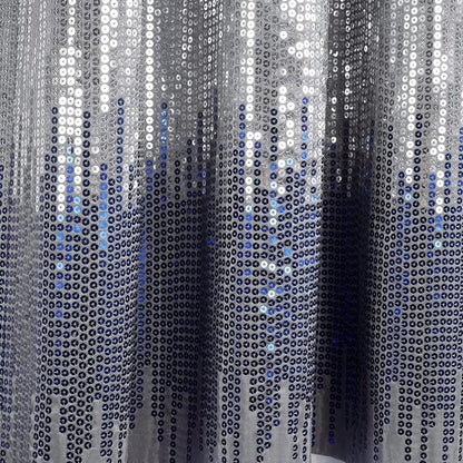 Lush Decor Night Sky 100% Blackout Window Curtain Panel Single 42"W x 84"L, Navy & White - Blackout Curtains For Bedroom - Sequin Curtains - Glam Decor