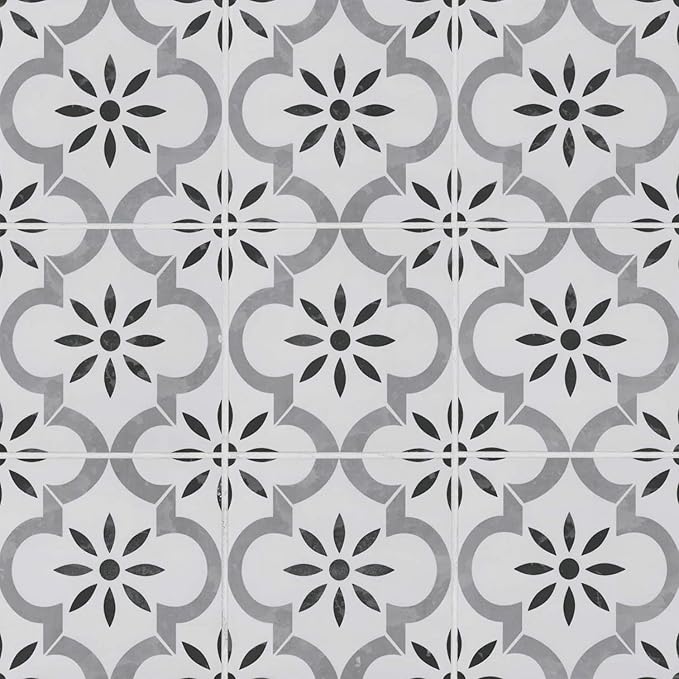 MSI Azila Sample Encaustic Matte Porcelain Wall and Floor Tile for Bathroom, Kitchen Backsplash, and Countertop