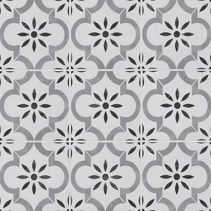 MSI Azila Sample Encaustic Matte Porcelain Wall and Floor Tile for Bathroom, Kitchen Backsplash, and Countertop