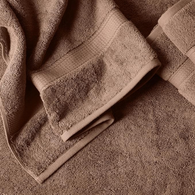 SUPERIOR Egyptian Cotton Ultra Plush & Absorbent, 6 Piece Set, Chocolate | Quick Dry, Soft Luxury Towel Set, Bath Essentials, Guest Bath, Spa, 2 Bath, 2 Hand, 2 Face Towels, Madeline Towels