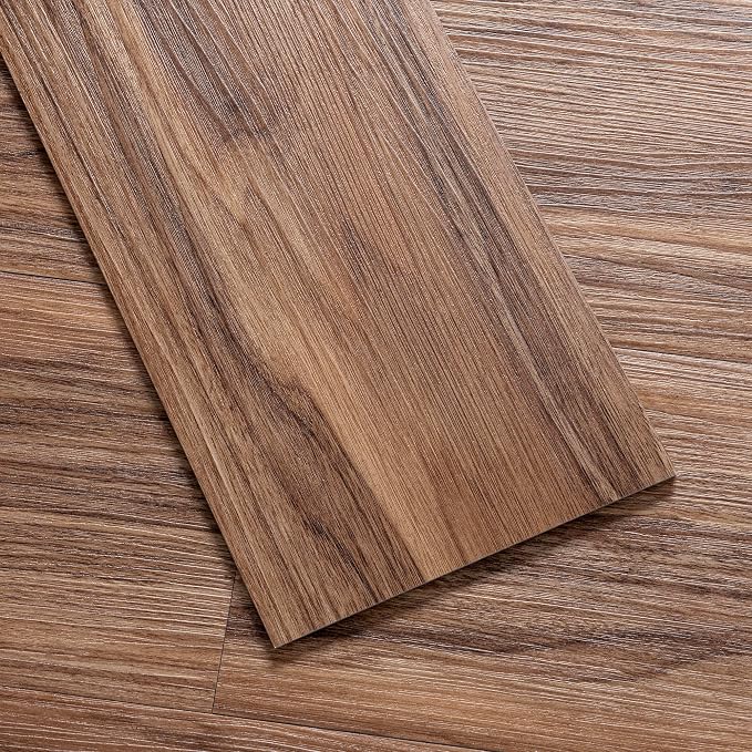 Hilarious Peel and Stick Vinyl Floor Tiles, Rustic Walnut Wood 36 PCS 54 Sq.Ft Waterproof Floor Stickers Self Adhesive Vinyl Flooring Stick on Floor Tiles Vinyl Plank Bathroom, Kitchen, Living Room RV