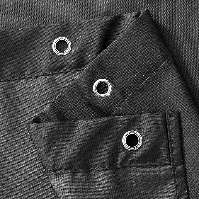 N&Y HOME Fabric Shower Curtain or Liner with Magnets, Graphite Gray | Hotel Quality, Washable, Water Repellent, Cloth Shower Curtain with Grommets for Bathroom, Standard Size