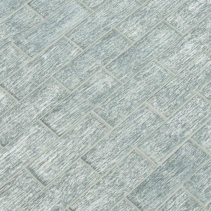 MSI Chilcott Bright 14.75 inch x 11.75 inch Glass Subway Tile for Kitchen Backsplash, Wall Tile for Bathroom, Shower Wall Tile, 2x6 inch Mesh Mounted