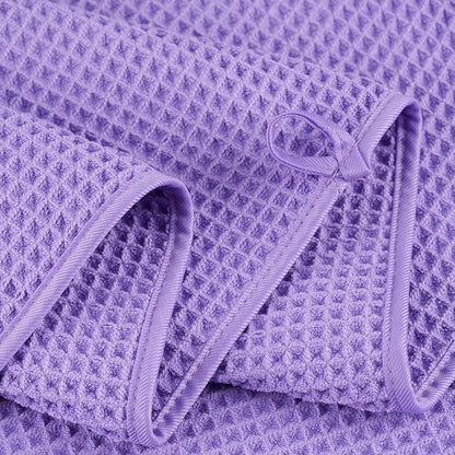 POLYTE 430 GSM Poly Blend Microfiber Quick Dry Waffle Bath Towel, 30x60 in | 4 Pack, Oversize, Lint Free, Body Towel