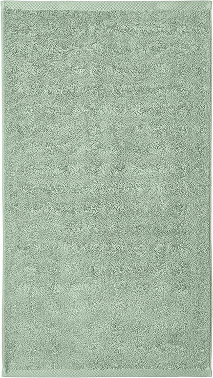Amazon basics Lightweight quick-dry hand towels - 100% cotton, 8-pack, 28 x 16 inches, seafoam green