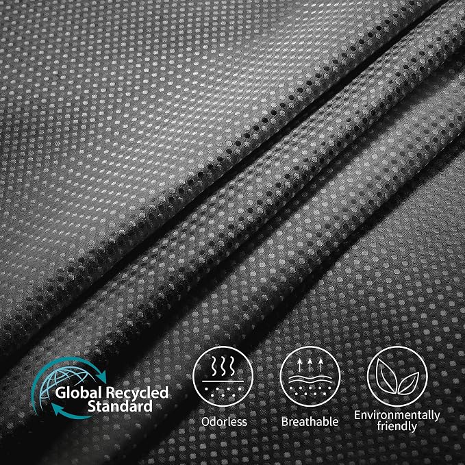 Siiluminisoy Shower Curtain and Liner Set, Waffle Shower Curtain Set with 12 Stainless Steel Hooks, Waterproof Luxury Fabric Shower Curtains for Bathroom and Hotel, Black, 72" W x 84" H