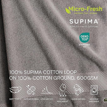 Lacoste Heritage 100% Supima Cotton Wash Cloth, Meteorite, 13" x 13" – Highly Absorbent & Quick Drying, Premium Super Soft Bath Towel, Bathroom Essential, Gift for All Occasions, Machine Washable