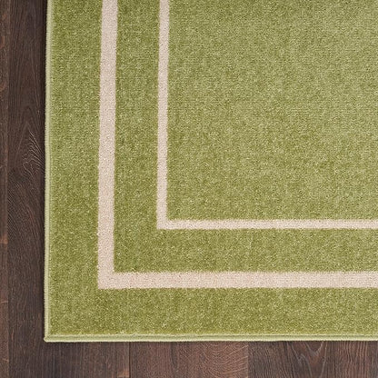 Nourison Home Nourison Essentials Green Ivory 5' x 7' Area Rug - Easy Clean, Non Shedding, Bed Room, Living Room, Dining Room, Kitchen (5' x 7')