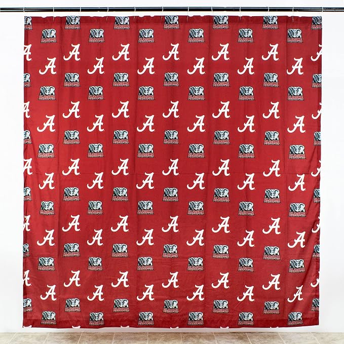 Everything Comfy Alabama Tide Bright and Colorful Shower Curtain Cover 70" x 72"