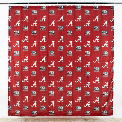 Everything Comfy Alabama Tide Bright and Colorful Shower Curtain Cover 70" x 72"