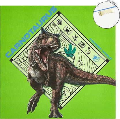 Idea Nuova Universal Jurassic World Canvas 4 Pack LED Wall Art Set,Childrens Wall Hanging Décor,Each Piece 11"x11"