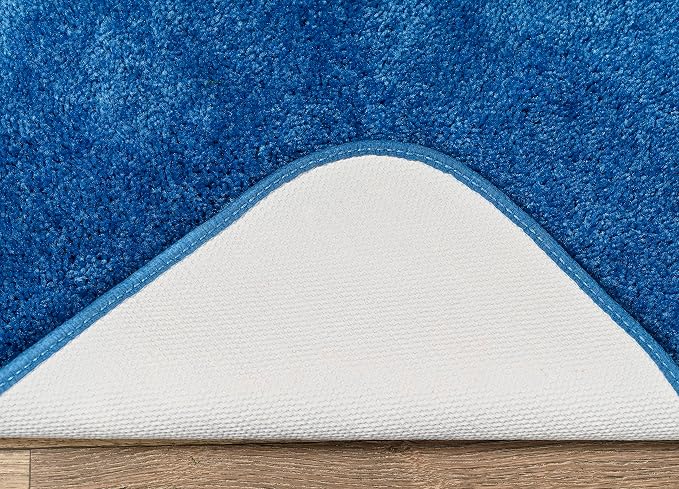 Garland Rug Traditional Nylon Washable Electric Blue 30" X 50" Bath Rug - Soft, Absorbent, and Stylish for Your Bathroom