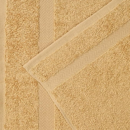 Superior 18-Piece Cotton Assorted Towel Set, Includes 8 Face Towel, 6 Hand, and 4 Bath Towels, Home, Bathroom, Guest Bath Essentials, Quick Dry, Absorbent, Franklin Collection - Gold