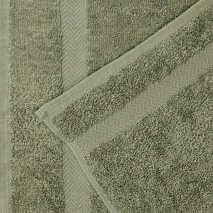 SUPERIOR 8-Piece Cotton Hand Towel Set, Small Towels for Fast Dry, Home Essentials, Bathroom Decor, Face, Body, Spa, Resort, Gym, Lightweight, Soft, House Accessories, Franklin Collection, Green