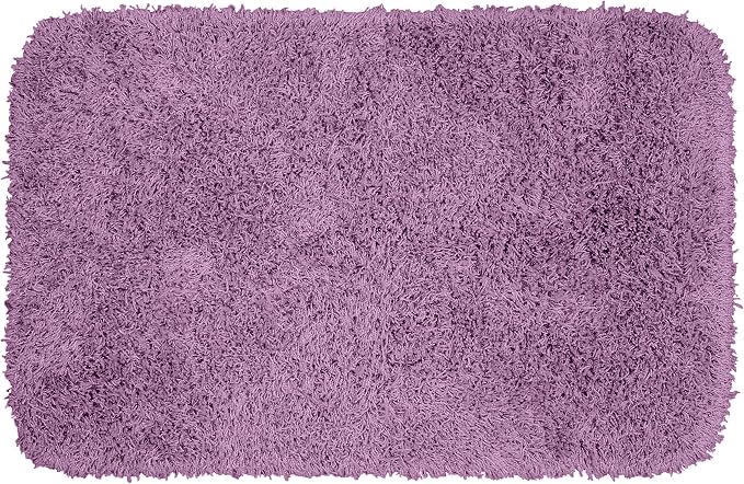 Garland Rug Jazz Nylon Washable 24 in. x 40 in. Purple Bath Rug Soft, Absorbent, and Stylish for Your Bathroom