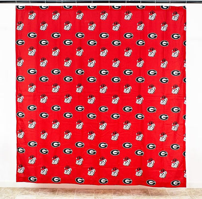Everything Comfy Georgia Bulldogs Bright and Colorful Shower Curtain Cover 70" x 72"