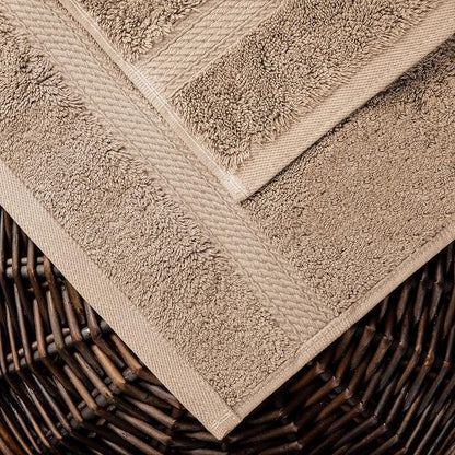 Superior Egyptian Cotton Ultra Plush & Absorbent, 10 Piece Set, Latte | Quick Dry, Soft Luxury Towel Set, Bath Essentials, Guest Bath, Spa, 2 Bath, 4 Hand, 4 Face Towels, Madeline Towels