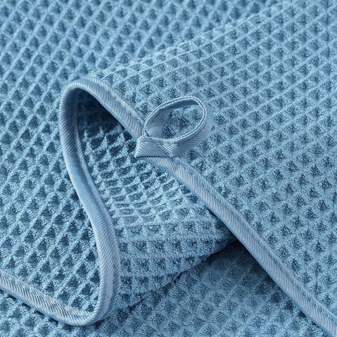 MICROFI New Microfiber Waffle Bath Towels, 2 Pieces, Oversized, Soft, Absorbent, Fast Drying, Lint Free 430 GSM (30''x60''/76cm x 152cm)