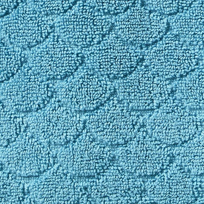 SKL Home Ocean Watercolor Scales Hand Towel Set-2pc, 100% Cotton, Blue | Plush & absorbent, textured jacquard. For use in the bathroom, kitchen or bar. Great for Airbnb, beach homes & coastal décor.