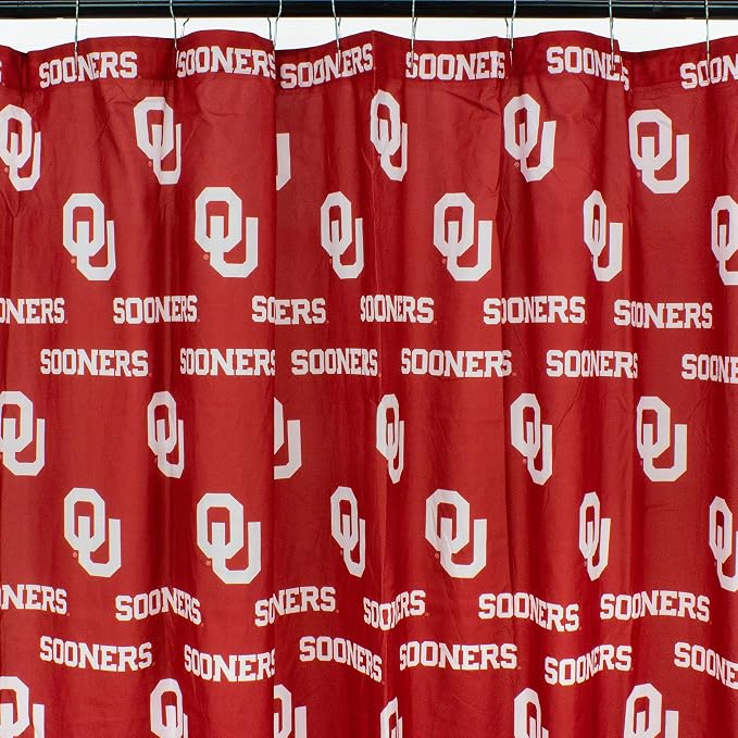 Everything Comfy Oklahoma Sooners Bright and Colorful Shower Curtain Cover 70" x 72"