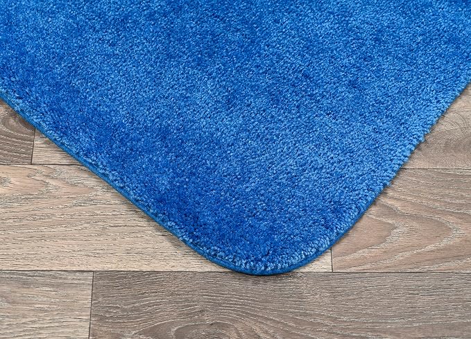 Garland Rug Traditional Nylon Washable Electric Blue 30" X 50" Bath Rug - Soft, Absorbent, and Stylish for Your Bathroom