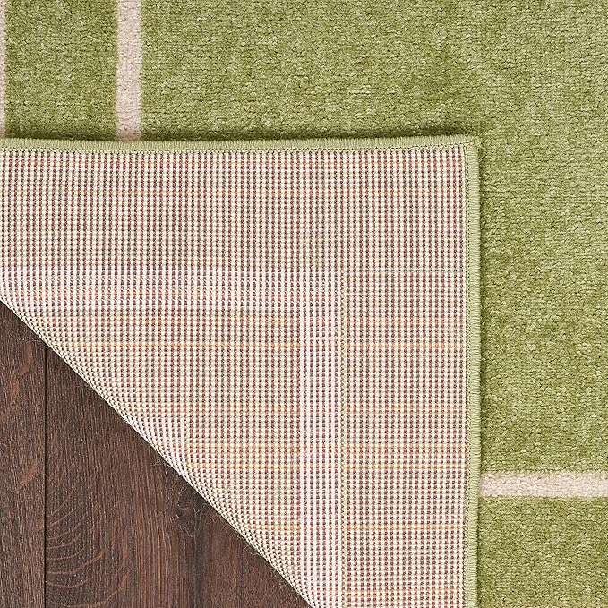 Nourison Home Nourison Essentials Green Ivory 5' x 7' Area Rug - Easy Clean, Non Shedding, Bed Room, Living Room, Dining Room, Kitchen (5' x 7')