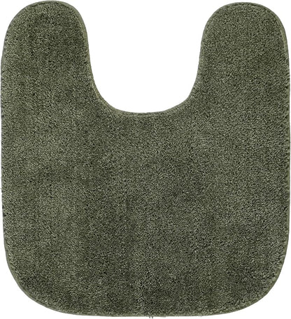 Garland Rug Traditional Nylon Washable Deep Fern 3 Piece Set - Lid, Contour, Bath Rug - Soft, Absorbent, and Stylish for Your Bathroom
