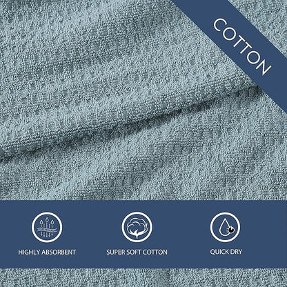 Tommy Bahama- Washcloth Set, Highly Absorbent Cotton Bathroom Decor, Low Linting & Fade Resistant, Oeko-Tex Certified (Northern Pacific Turquoise, 12 Piece)