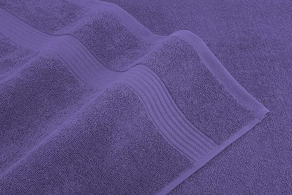 American Veteran Towel, 6 Piece Towel Set for Bathroom, 100% Cotton Turkish Bathroom Towels, 2 Bath Towels 2 Hand Towels 2 Washcloths, Purple