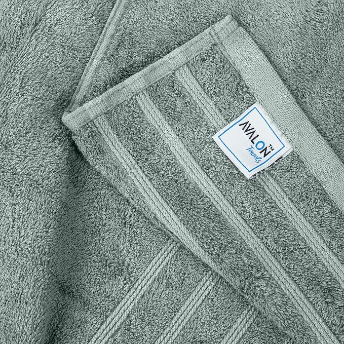 Avalon Towels Bath Towels Set of 4, Size 30 x 60 Inches - 60% Cotton, 40% Viscose Made from Bamboo, Soft and Absorbent, Quick Drying, Lightweight, Perfect for Daily Use